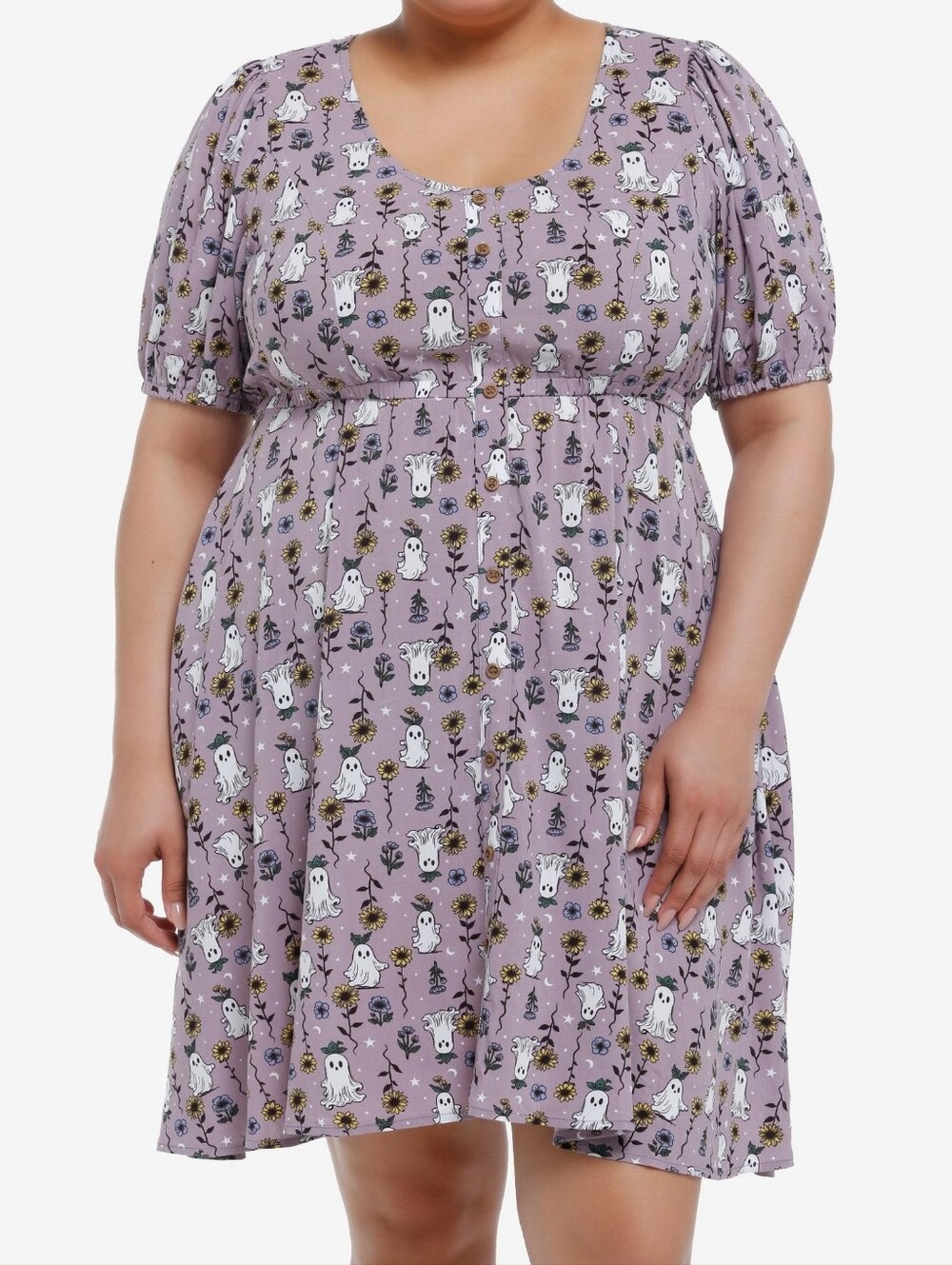 Hot Topic Thorn & Fable | Ghost Sunflower Babydoll Dress